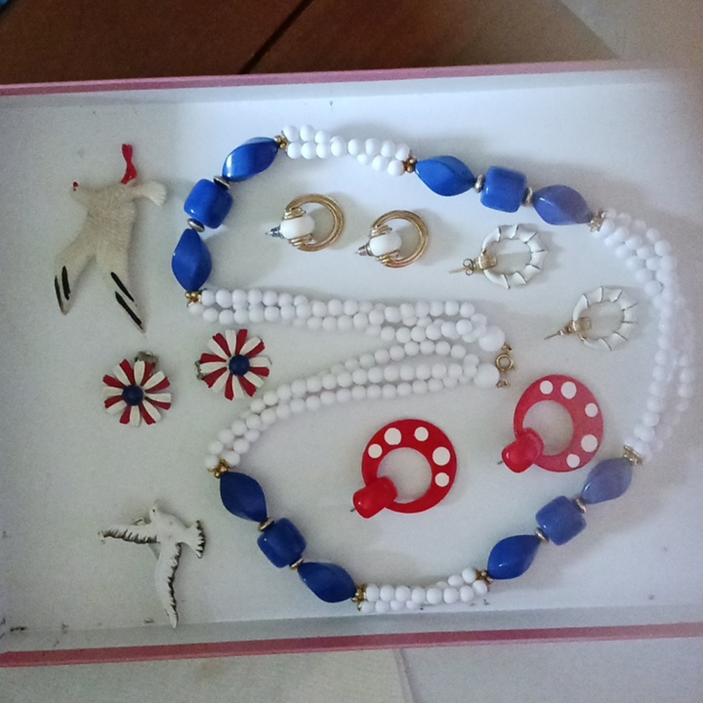 Red, white, and blue jewelry